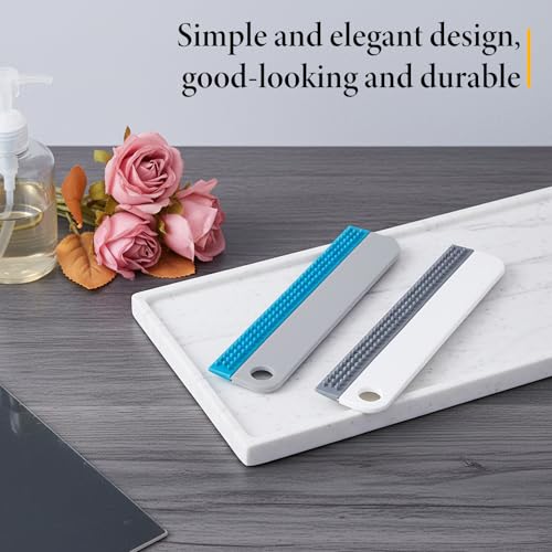 Mini Rubber Squeegee and Scraper Tool for Glass, Windows, and Car Surfaces - 2 Pack