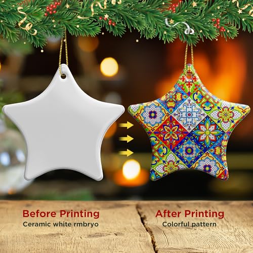 Mexican Talavera Ceramic Christmas Ornament 2025 Tree Decoration