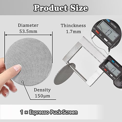 53.5mm Espresso Puck Screen - Reusable 316 Stainless Steel Filter