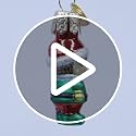 Elf Glass Blown Ornament - Mini Handcrafted Holiday Decoration, Christmas Tree Accessory