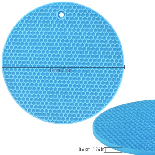 HomEdge Silicone Trivets - 6 Pack Non-Slip Heat Resistant Pot Holders