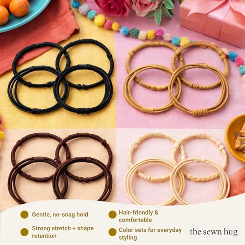 Boho Hair Ties 20-Pack Cute Elastic Ponytail Holders for Thick and Thin Hair