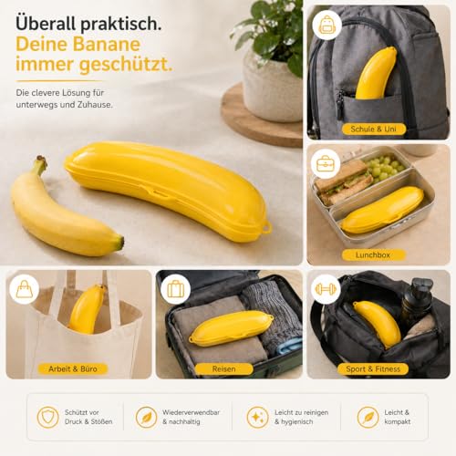 Banana Keeper Storage Case - BPA-Free Travel Bag for Fresh Bananas