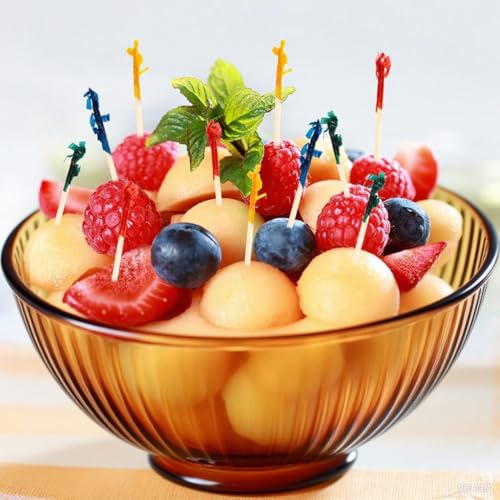 400PCS Fancy Bamboo Toothpicks for Appetizers & Drinks - Party Skewers & Charcuterie Picks