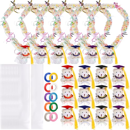 Mikasee 110 Pcs Graduation Candy Lei Making Kit with Ribbons