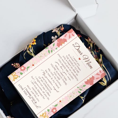 Heartfelt Mom Birthday Card from Son or Daughter - Elegant Design
