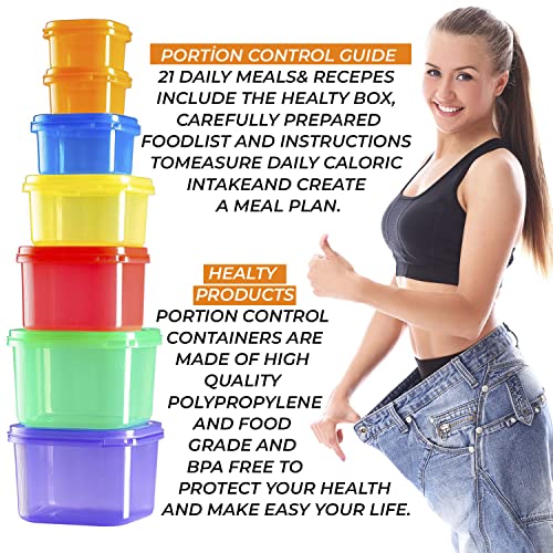 Miaform Portion Control Container Kit - 21 Day Meal Planner & eBook