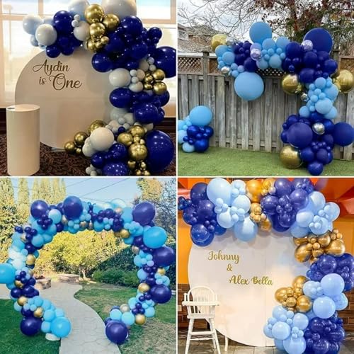 Blue Balloons Arch Kit - 130Pcs Royal Blue Balloon Garland