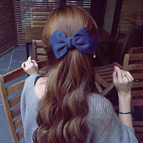 YAXAMING 2 Pcs Red Bow Hair Clips Large Bowknot Barrettes for Women
