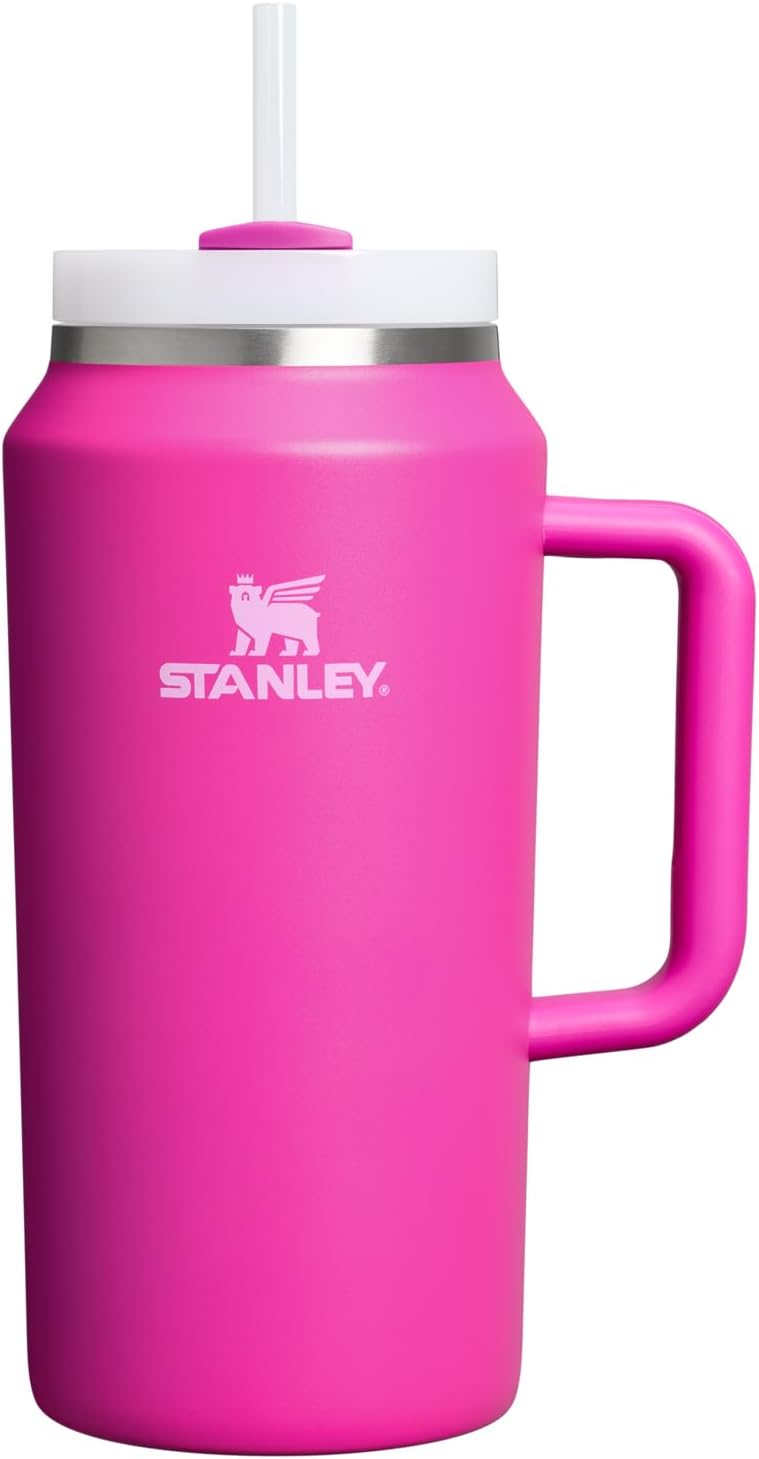 STANLEY Quencher H2.0 Tumbler - 64 oz Insulated Stainless Steel Cup with Handle & Straw | Violet Blossom