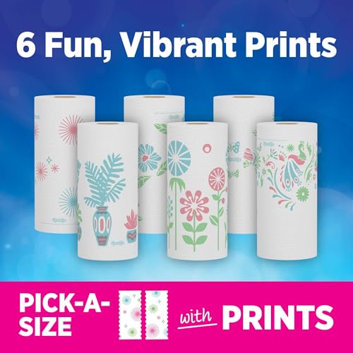 Sparkle Pick-A-Size Paper Towels, Spirited Prints - 2 Double Rolls