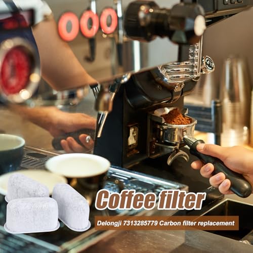 3-Pack Coffee Maker Water Filter Replacement for Delonghi 7313285779