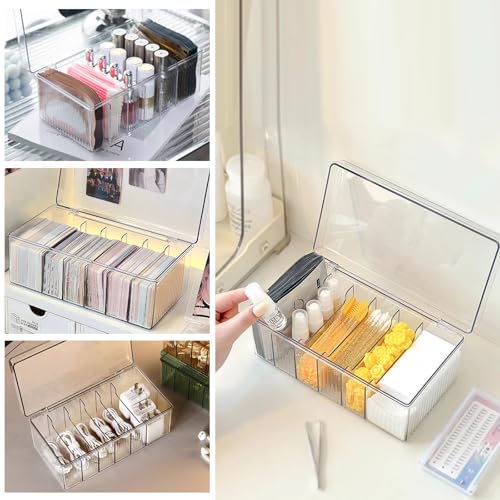 LynxLink Acrylic Lash Extension Organizer - 6-Compartment Storage Case, 1 PCS