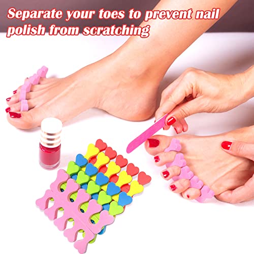 Tuojecuk 10pcs Soft Sponge Toe Separators for Pedicure and Nail Polish