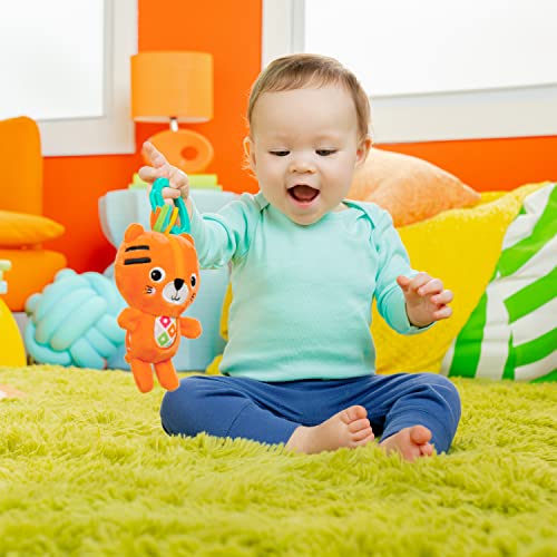 Bright Starts Jingle Joy Tiger Reach & Rattle Toy for Strollers