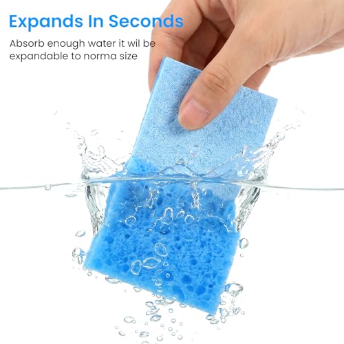 20-Pack Compressed Cellulose Sponges - Eco-Friendly Kitchen Cleaning
