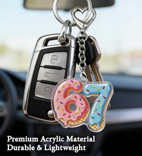 67 Valentine Favor Keychain Set - Funny Acrylic Gifts for Kids & Teens