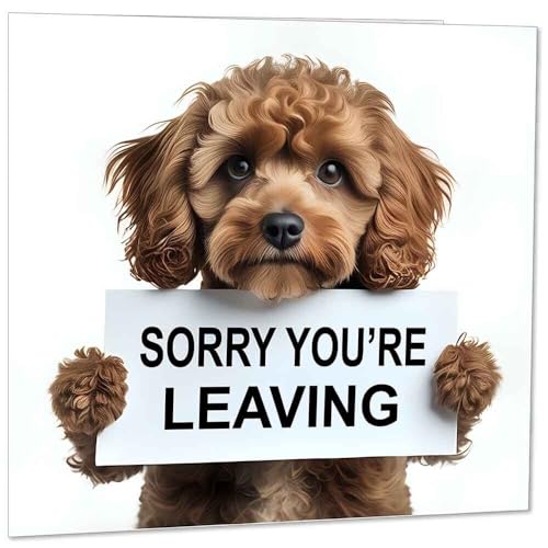 Sorry You're Leaving Card for Colleagues - Cute Dog Design
