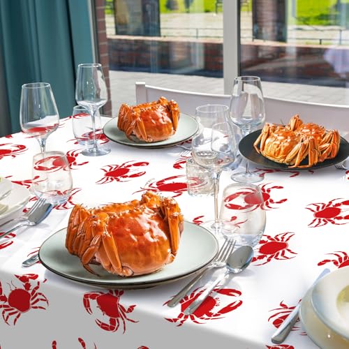 3 Pack Crab Boil Disposable Tablecloths, 108x54 Inch Waterproof Table Cover