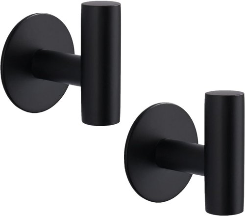 Bntuk Heavy-Duty Adhesive Hooks - Stainless Steel Waterproof Coat & Towel Holders | 2 Pack