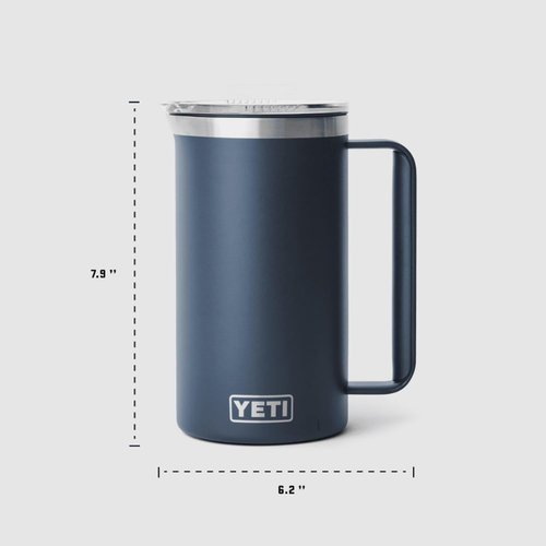 YETI Rambler 34 oz Pitcher, Vacuum Insulated, Stainless Steel with MagSlider Lid, White