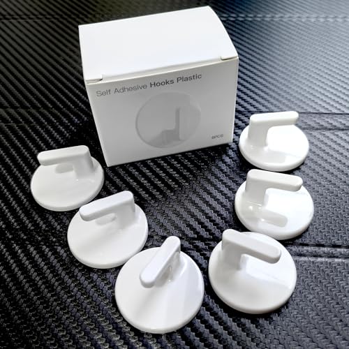Lightstar 6-Pack Adhesive Wall Hooks - Drill-Free Hanging, 1.6 LB Capacity