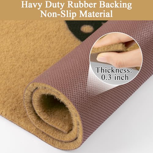 Hello 2x3ft Artificial Coir Door Mat - Durable Non-Slip Welcome Mat