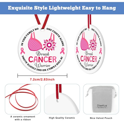 Breast Cancer Awareness Ceramic Ornament Survivor Keepsake Christmas Gift