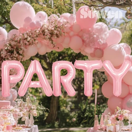 40 Inch Pink V Letter Balloon | Jumbo Foil Helium Party Decor