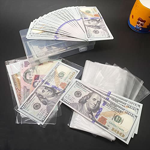 Smatagee 200 Clear Money Sleeves with Box & 6 Coin Flips