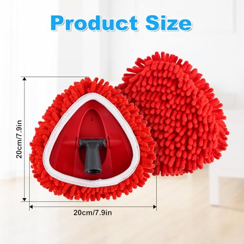 Ocedar 1 Tank Spin Mop Replacement Head with Microfiber Pads – Compatible with Easywring Spin Mops, 3 Pack