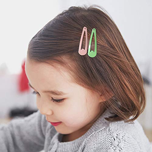 JIARON 80 Pcs 2 Inch Metal Hair Barrettes - Non-Slip Snap Clips in 20 Colors for Girls and Women
