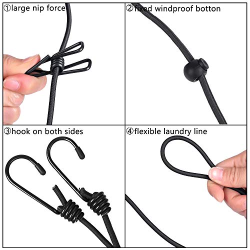 Portable Clothesline with 12 Clothespins - Travel Laundry Solution