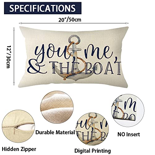 Ogiselestyle Summer Throw Pillow Cover 12x20 Inch Beach Cushion Case for Sofa & Outdoor Decor