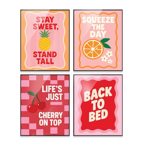 KINGDUHU Preppy Aesthetic Poster Set - 8x10 Wall Art Prints