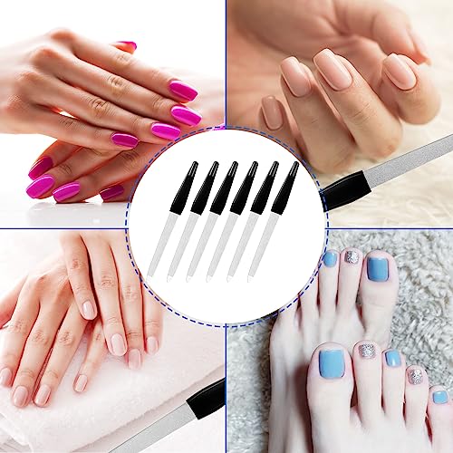 HomeyEra Metal Nail Files 6-Pack, 6 Inch Stainless Steel Fingernail Files