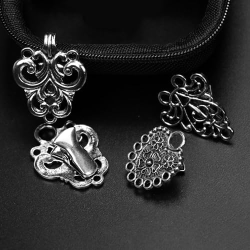 Silver Vintage Sweater Clips - 4 Pack Cardigan Holders & Brooches