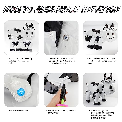 3D Cow Print Balloon - Western Cowboy Party Decorations