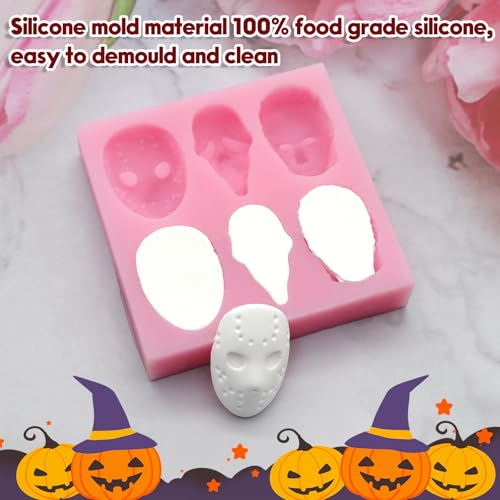 Halloween Silicone Chocolate Molds - 6 Cavities Scary Character Heads