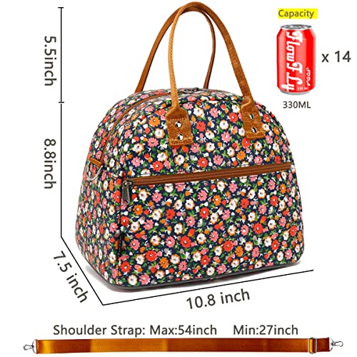 FlowFly Insulated Lunch Bag - Large Reusable Tote for Work, School, and Travel