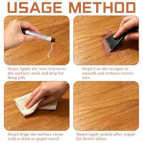 Dqwtb Multi-Color Wood Furniture Repair Sticks for Scratch Fix