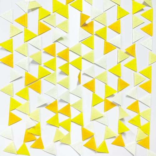 Ombre Yellow Mini Bunting Banner - 24ft Felt Party Decor