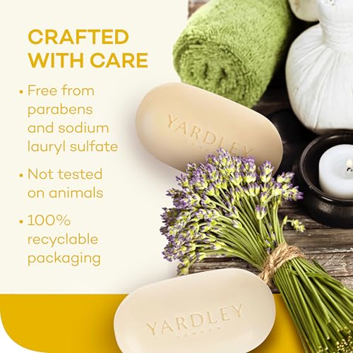 Yardley London Lemon Verbena Moisturizing Bath Bar with Shea Butter 4.25 oz