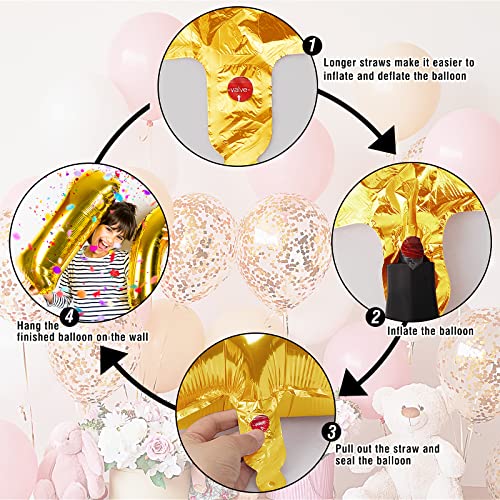 40 Inch Gold Number 2 Balloon for 2nd Birthday Decoration