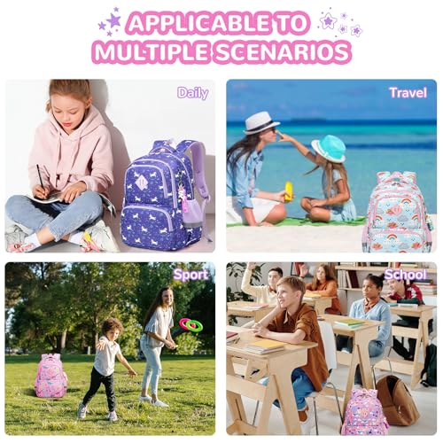 MUSEVOS Kawaii Kids Backpack - Lightweight, Waterproof School Bag