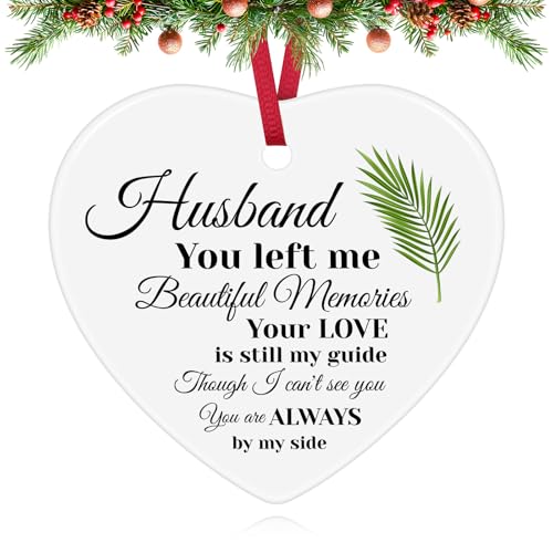 Ceramic Memorial Ornament for Loss of Husband - Sympathy Gift