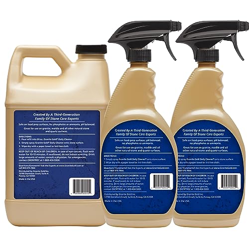 Granite Gold Daily Cleaner Spray, 112 Fl Oz Value Pack for Stone Surfaces