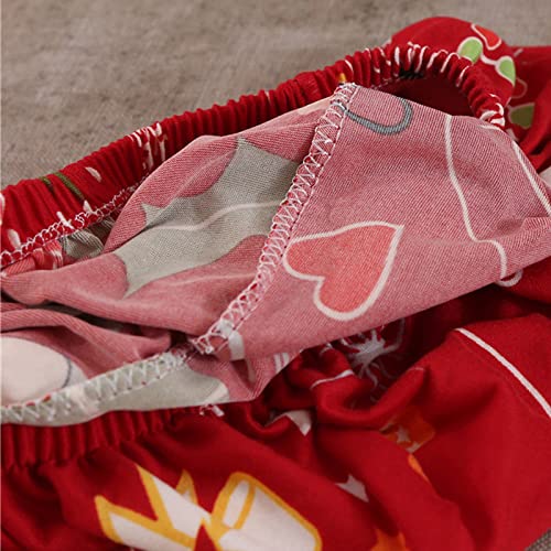 Christmas Sofa Cover Santa Claus Elastic 3 Seater Couch Protector - Red