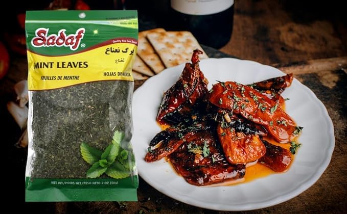 Sadaf Dried Mint Leaves Cut & Sifted - 2 Oz (Pack of 3)