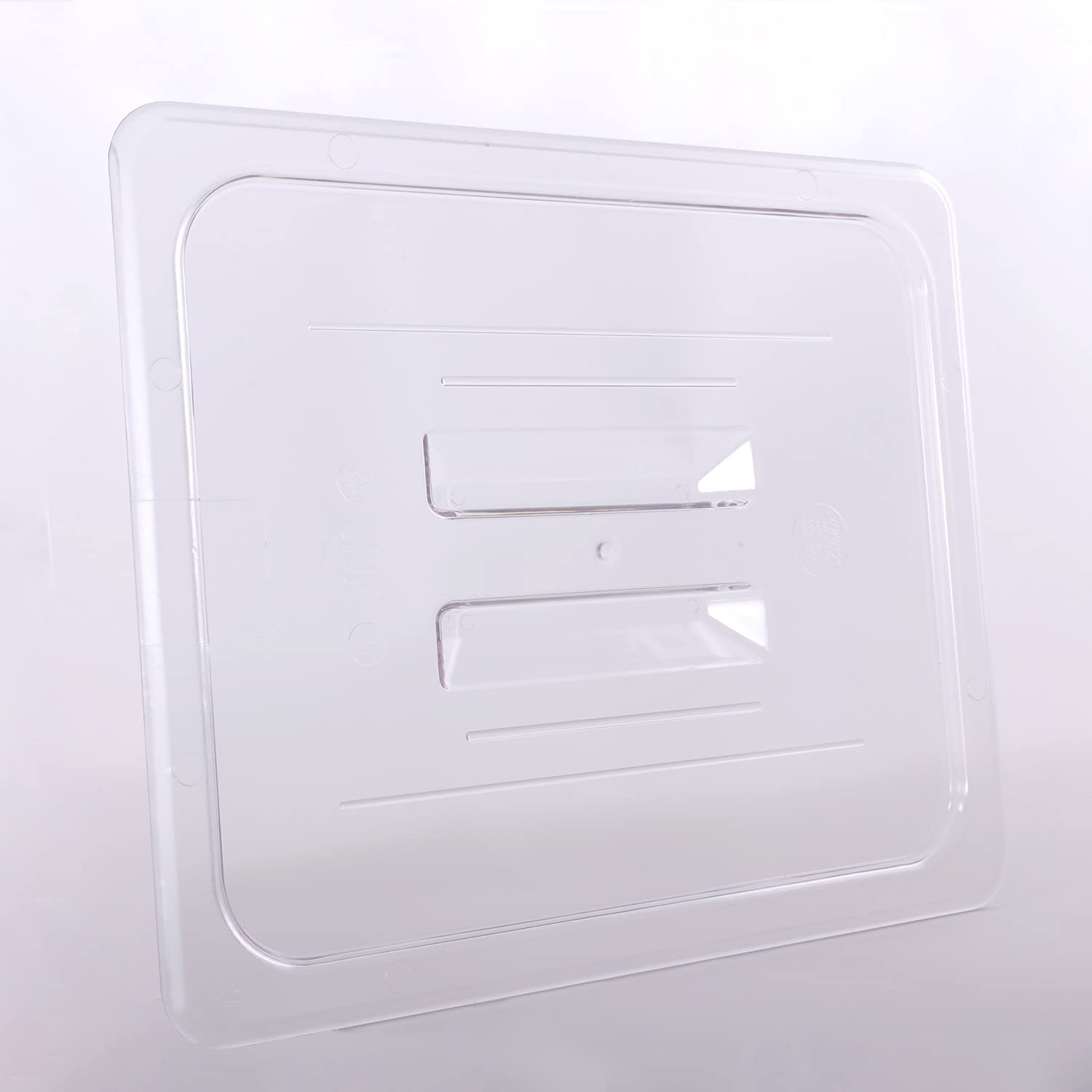 6-Pcs Food Pan Lid Half Size Clear Polycarbonate Hotel Pan Cover with handle